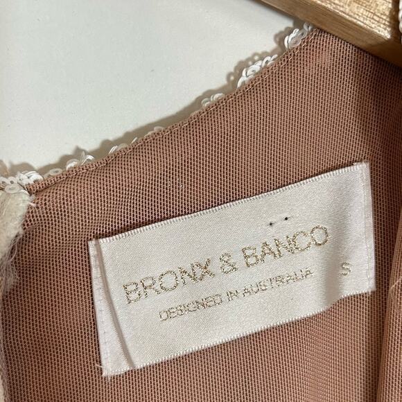 BRONX & BANCO Ester Sequin & Bead Embellished Plunge Neck Gown - Picture 9 of 11